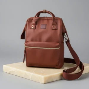 Kah&Kee Leather Laptop Backpack for Women, 15-Inch