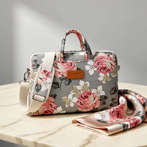 canvaslife Gray Roses Laptop Sleeve, 13-Inch