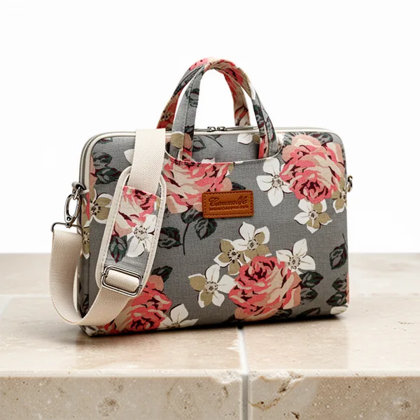 canvaslife Gray Roses Laptop Sleeve, 13-Inch