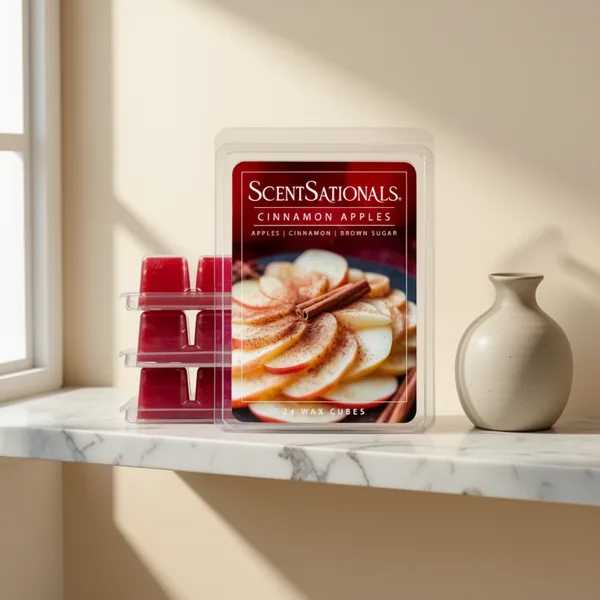 ScentSationals Cinnamon Apples Scented Fall Wax Melts, 10 oz