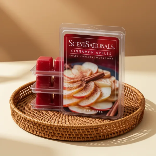 ScentSationals Cinnamon Apples Scented Fall Wax Melts, 10 oz