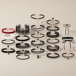 K&Q Choker Necklace, 52 Pieces