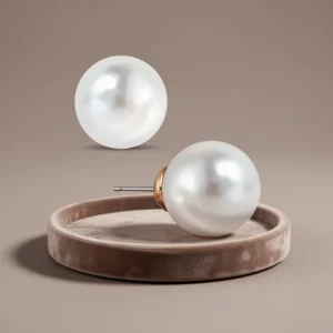 Big Simulated Pearl Earrings for Women