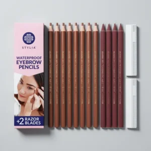Stylia Eyebrow Pencil, 12 Pieces