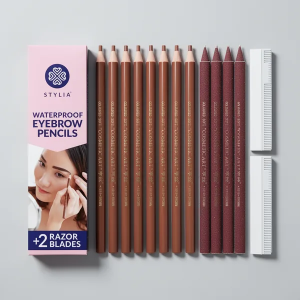 Stylia Eyebrow Pencil, 12 Pieces
