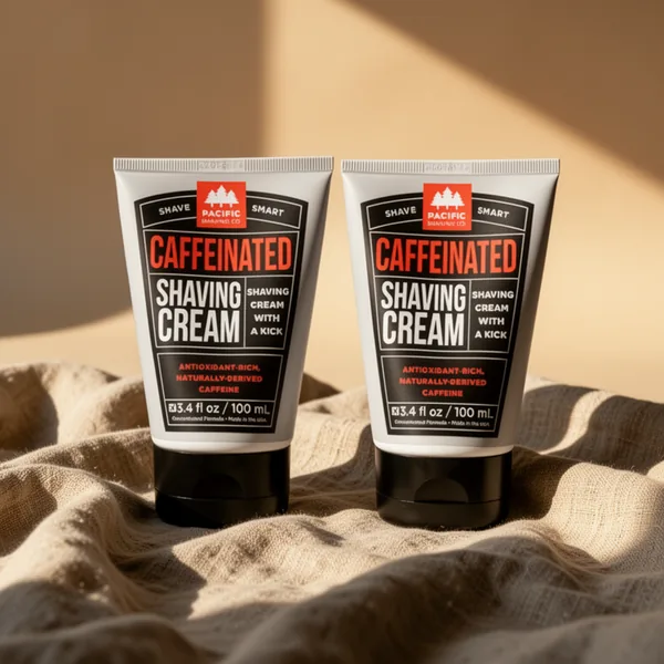 Pacific Shaving Company Caffeinated Shaving Cream, 3.4 oz, 2-Pack