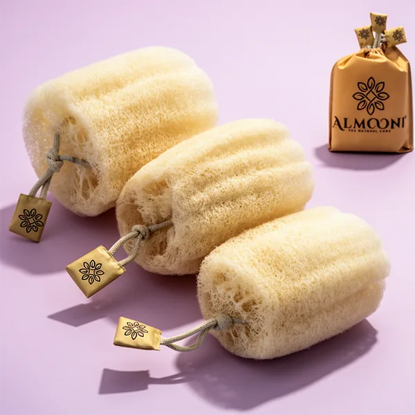 ALMOONI Natural Loofah, 3 Count