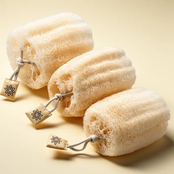 ALMOONI Natural Loofah, 3 Count