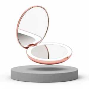 Fancii LED Lighted Travel Makeup Mirror, Rose Gold