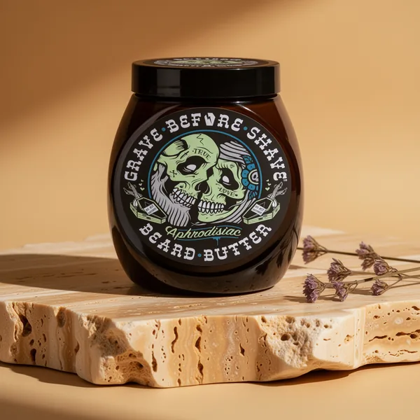 Grave Before Shave Leather/Cedar-Wood Scent Beard Conditioning Butter, 4 oz