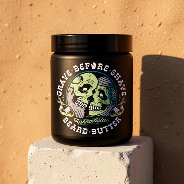 Grave Before Shave Leather/Cedar-Wood Scent Beard Conditioning Butter, 4 oz