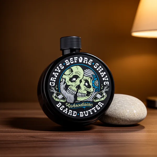 Grave Before Shave Leather/Cedar-Wood Scent Beard Conditioning Butter, 4 oz