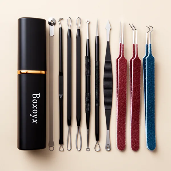 Pimple Popper Tool Kit, 10 Pieces, Black