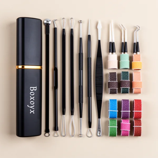 Pimple Popper Tool Kit, 10 Pieces, Black