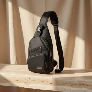 AMJ Sling Bag for Men, Black