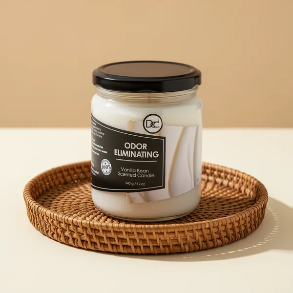 Vanilla Bean Odor Eliminating Highly Fragranced Candle, 12 oz