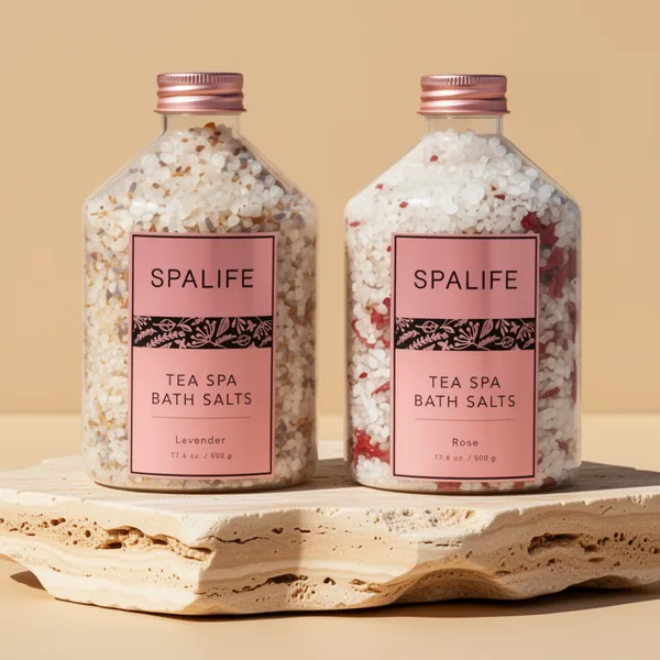 SpaLife Effervescent Rose & Lavender Bath Salts for Women, 35.2 oz, 2-Pack