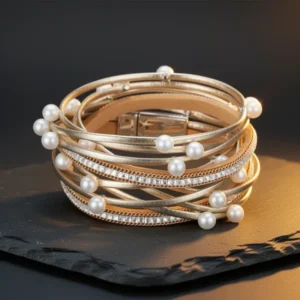 Fesciory Leather Wrap Bracelets for Women