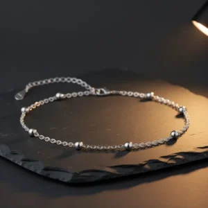 Chic & Artsy 925 Sterling Silver Ankle Bracelets for Women