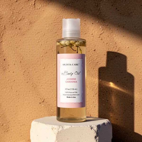 Olivia Care Jasmine Gardenia Body Oil, 4 oz