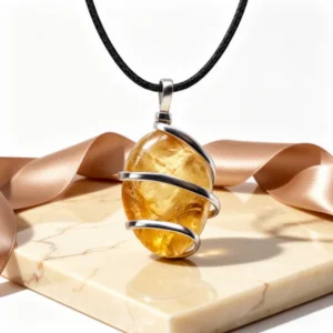AYANA Citrine Gemstone Pendant Necklace
