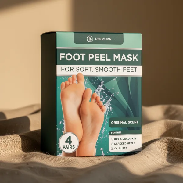DERMORA Foot Peel Mask, 4 Pairs