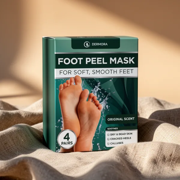 DERMORA Foot Peel Mask, 4 Pairs