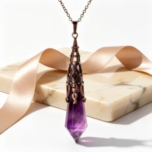 Bivei Retro Antique Brass Chakra Necklace