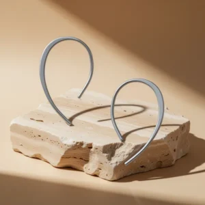 Upside Down Open Hoop Threader Earrings