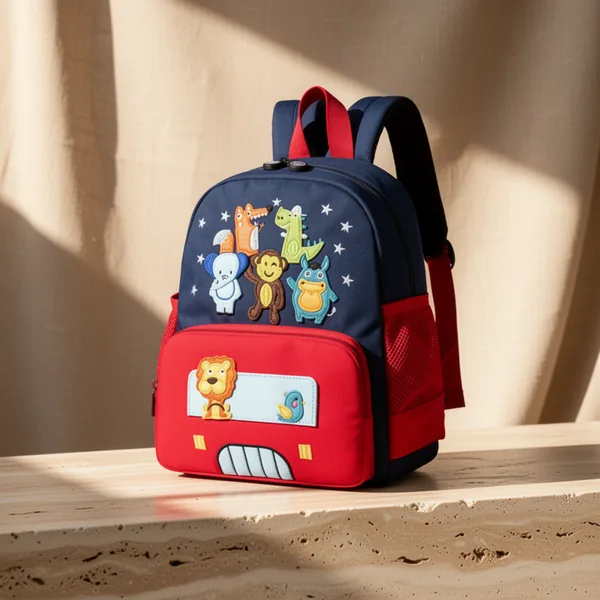 willikiva Cute Zoo Little 3d Backpack, Red