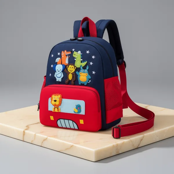 willikiva Cute Zoo Little 3d Backpack, Red