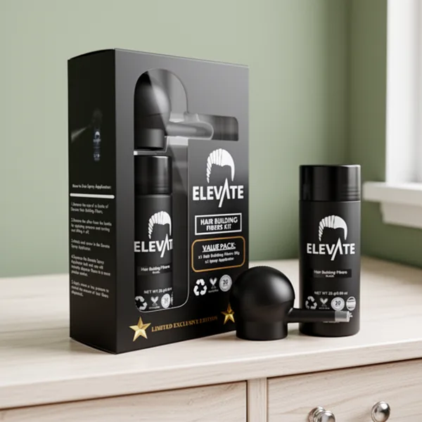 ELEVATE Hair Perfecting 2-in-1 Kit, Black