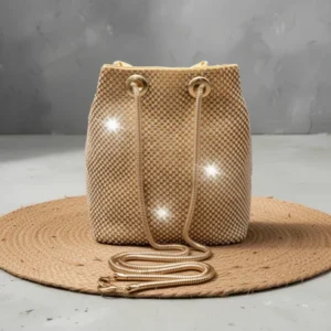 Vgift Luxury Full Rhinestone Bucket Bag