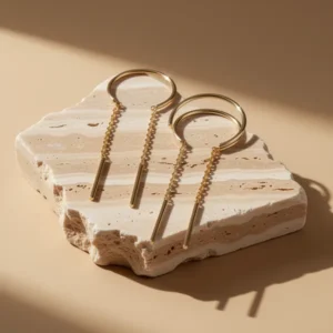 Honeycat Chime Threader Earrings