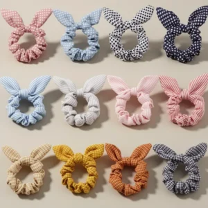 Yaomiao Bow Scrunchies, 12 Pieces