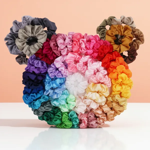 BeeVines Hair Scrunchies, 60-Pack