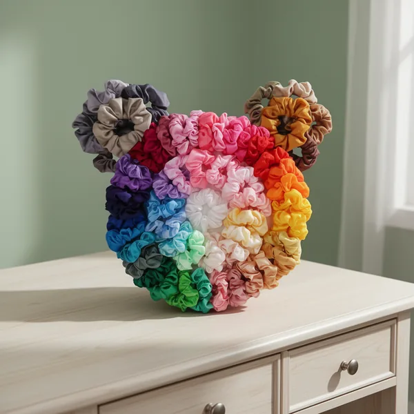 BeeVines Hair Scrunchies, 60-Pack