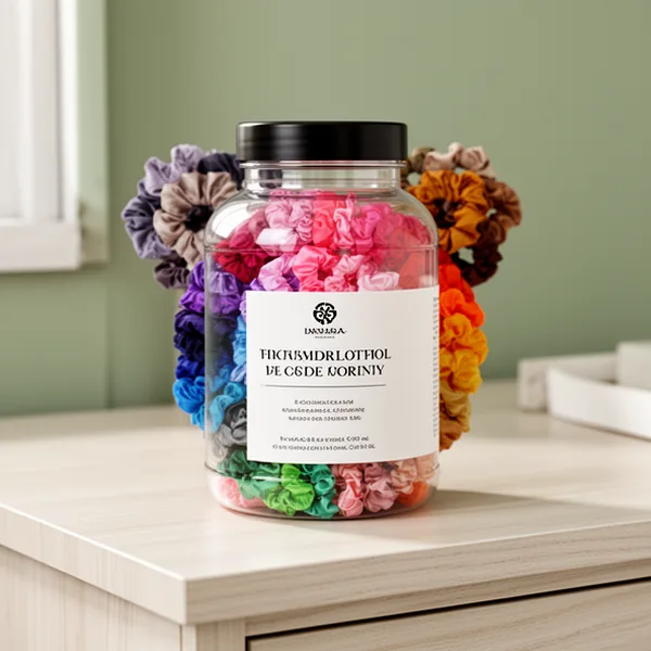 BeeVines Hair Scrunchies, 60-Pack