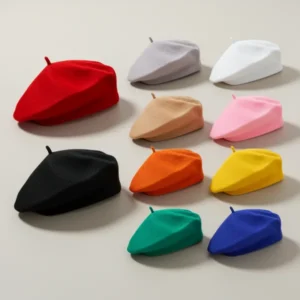 SATINIOR French Beret Hats, 10 Pieces