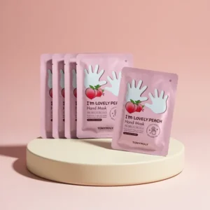 TONYMOLY Lovely Peach Hand Mask, 5-Pack