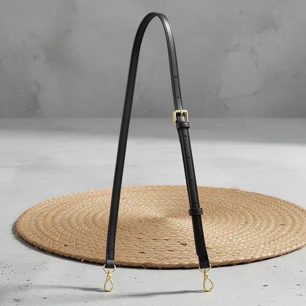 Allzedream Leather Purse Strap, Black
