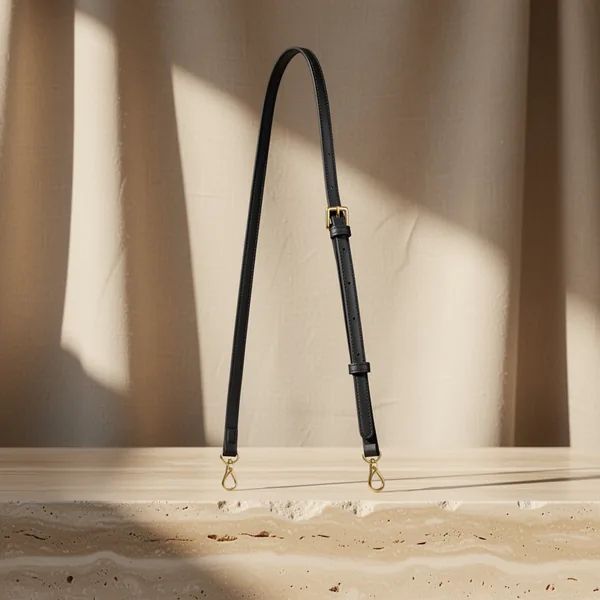 Allzedream Leather Purse Strap, Black