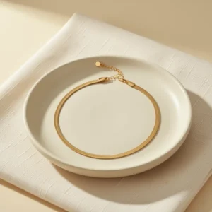 NUZON 14K Gold Plated Chain Choker Necklace for Women