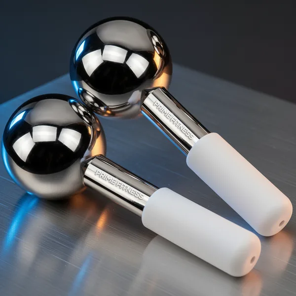 Ice Globes for Facials Unbreakable Steel Cooling Roller, White
