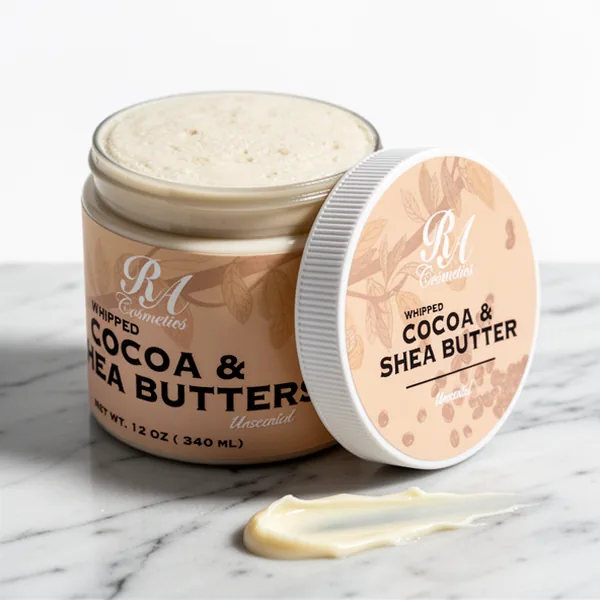 RA COSMETICS Whipped Cocoa & Shea Butter Unscented, 12 oz