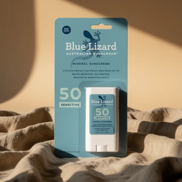 Blue Lizard Spf#50+ Sensitive Stick Australian Sunscreen, 0.5 oz, 3-Pack