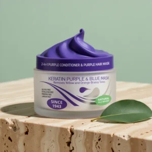 Vitamins Hair Cosmetics Keratin Purple Hair Mask, White