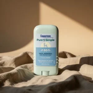 Coppertone Pure & Simple Mineral Face Sunscreen Stick, 0.49 oz