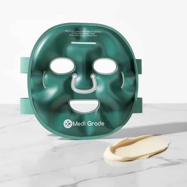 Medi Grade Face Ice Pack and Cooling Eye Mask, Green