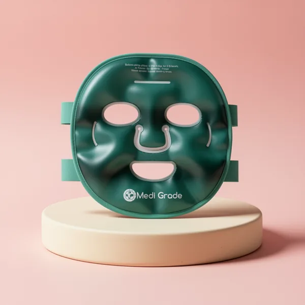Medi Grade Face Ice Pack and Cooling Eye Mask, Green